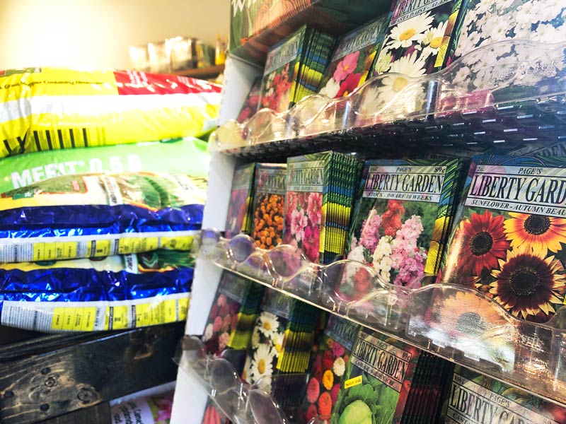 Fertilizers and weed control products can be found at the Garden Center.