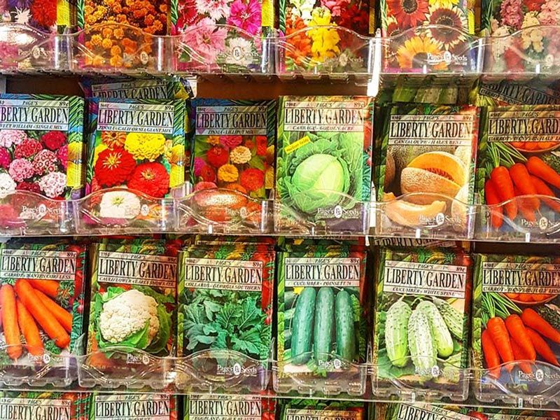 Garden seed packs are available in the gift shop.