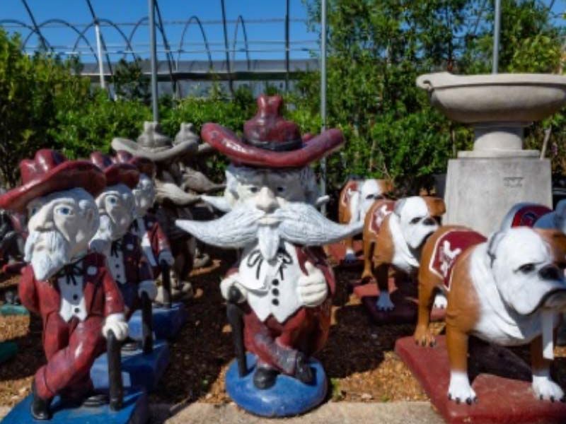 SEC mascott statues for the garden.